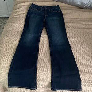 Women’s Dark Blue Bootcut Jeans - Classic Clean Style